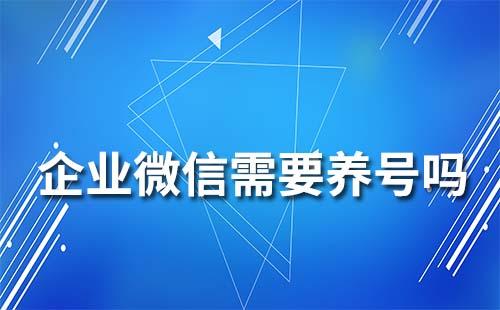 企業(yè)微信需要養(yǎng)號(hào)嗎