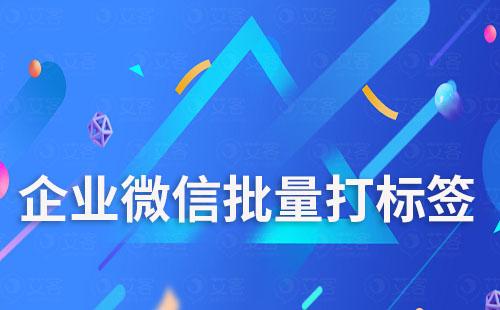 企業(yè)微信如何給客戶批量打標簽