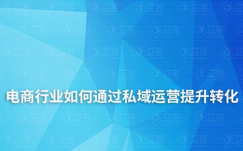 電商行業如何利用私域運營提升用戶轉化及復購