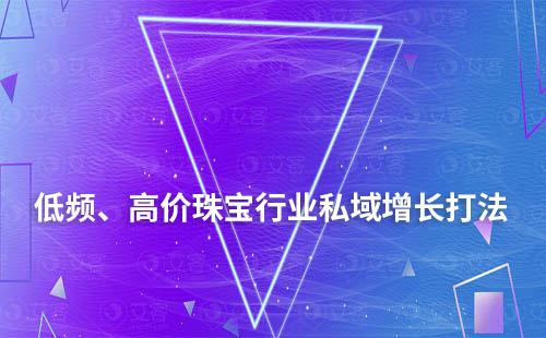 低頻、高價珠寶行業(yè)私域增長打法分享