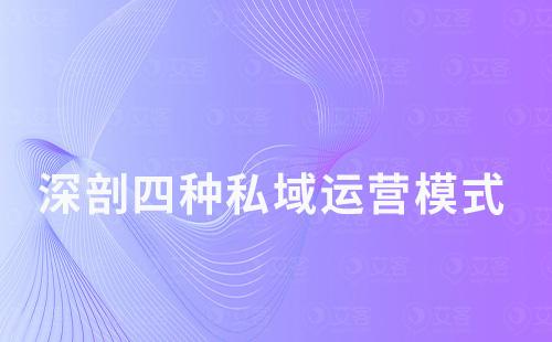 深剖四種私域運營模式